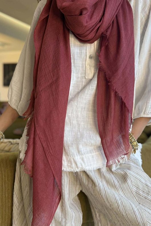 Classic Portobello Scarf Indian Red